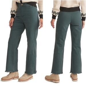 Marine Layer Bridget Raw Edge Pants Full Length Green Size 2